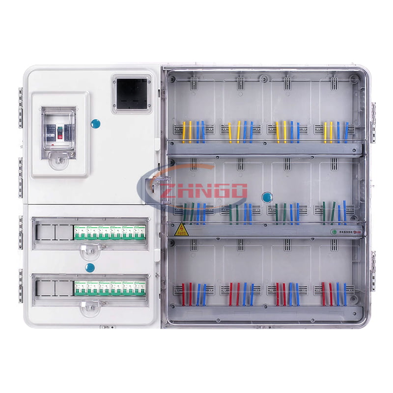 左右結構單相十二表位電子式電表箱